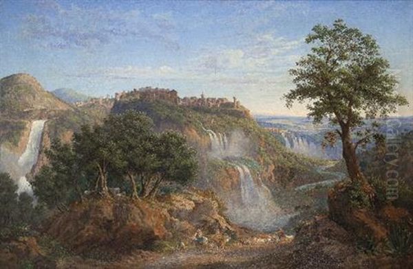 Veduta Di Tivoli Oil Painting by Johann Jakob Frey