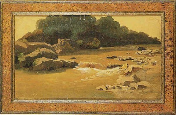 Studio Di Paesaggio Con Torrente Oil Painting by Johann Jakob Frey