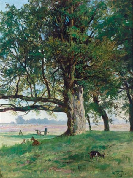 Der Schatten Spendende Baum Oil Painting by Wilhelm Friedrich Frey