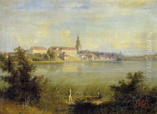 Ansicht Von Strausberg Oil Painting by Carl Daniel Freydanck