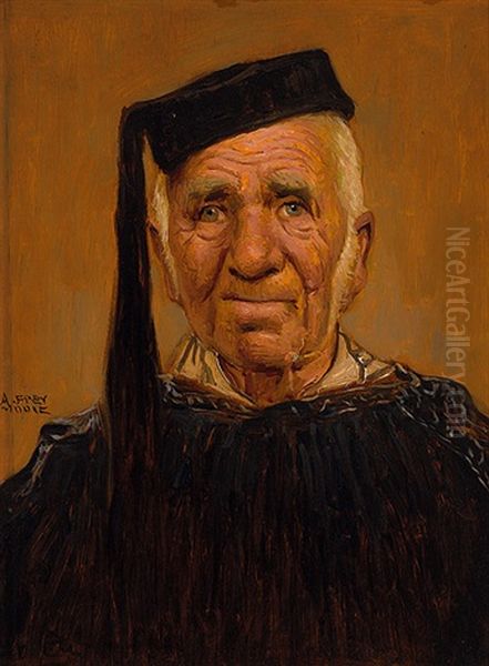 Portrait Eines Schweizer Landmannes Oil Painting by Adolf Frey-Moock