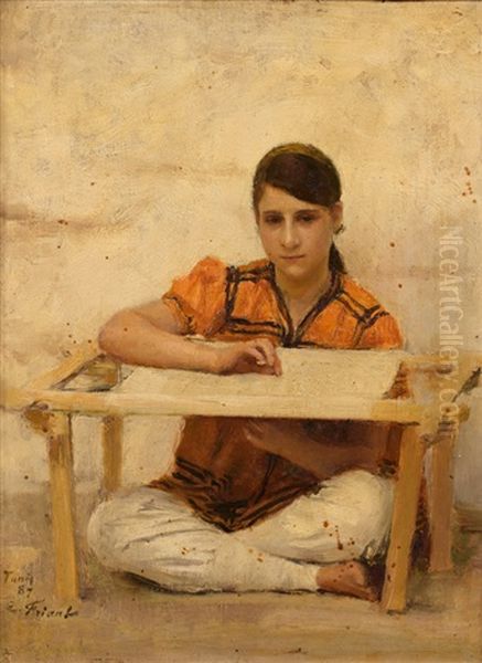 Jeune Orientale Oil Painting by Emile Friant