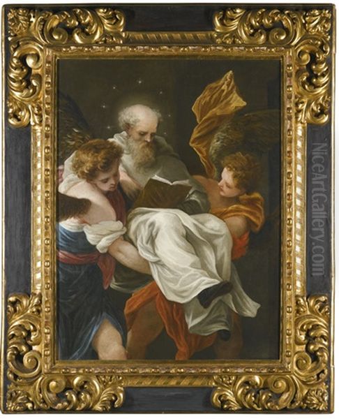 Saint Peter Nolasco Carried To The Altar By Angels Oil Painting by Juan Antonio Frias y Escalante