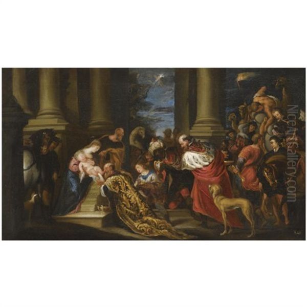 The Adoration Of The Magi Oil Painting by Juan Antonio Frias y Escalante