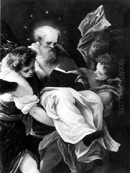 Saint Peter Nolasco Carried To The Altar By Angels Oil Painting by Juan Antonio Frias y Escalante