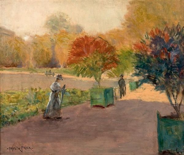 Promeneurs Au Parc Oil Painting by Paul De Frick