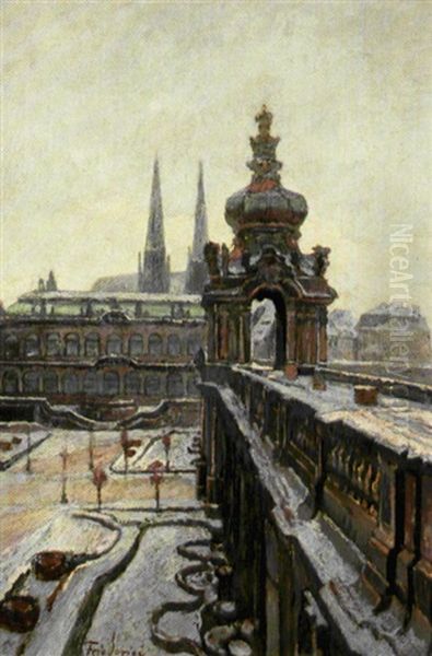 Byprospekt, Antagelig Fra  Dresden Oil Painting by Walter Friederici