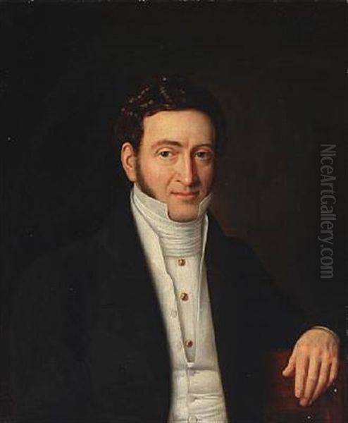 Portrait Of A Gentleman Oil Painting by Julius Friedlaender