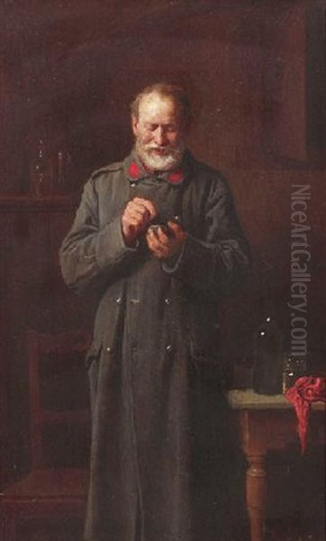 Die Prise Tabak Oil Painting by Alfred Ritter von Malheim Friedlaender