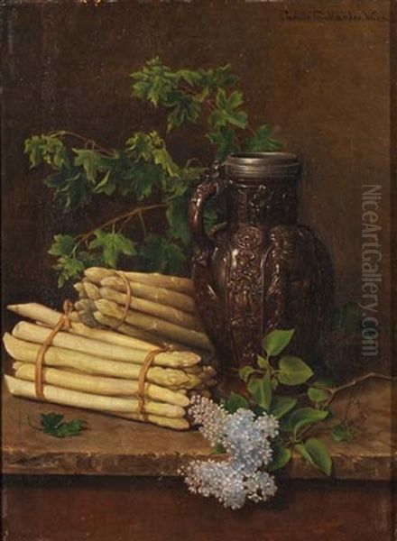 Stilleben Mit Bierkug Und Spargeln Oil Painting by Camilla Edle von Malheim Friedlaender