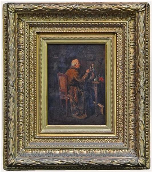 Craftsman's Studio Oil Painting by Friedrich Ritter von Malheim Friedlaender