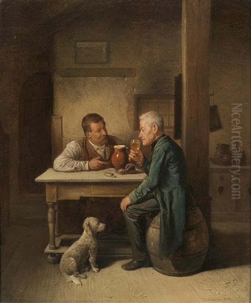 Ein Treuer Begleiter Oil Painting by Friedrich Ritter von Malheim Friedlaender