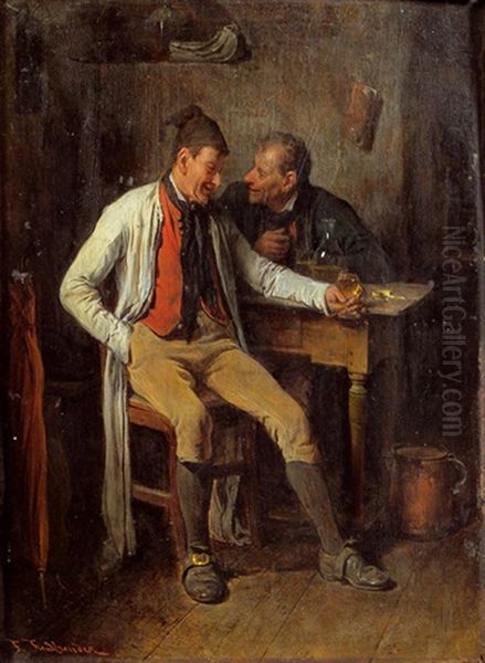 In Der Stube by Friedrich Ritter von Malheim Friedlaender