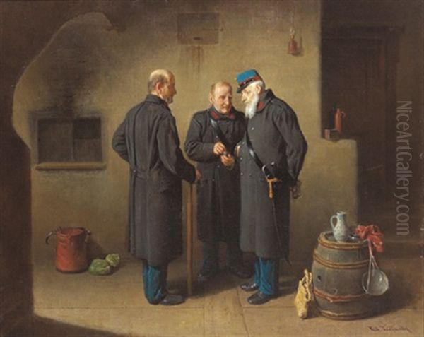 Eine Prise Schnupftabak Oil Painting by Friedrich Ritter von Malheim Friedlaender