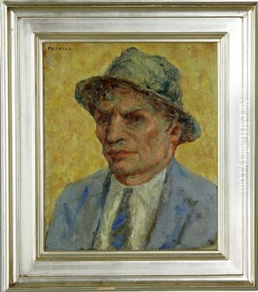 Self Portrait Oil Painting by Arnold Friedman