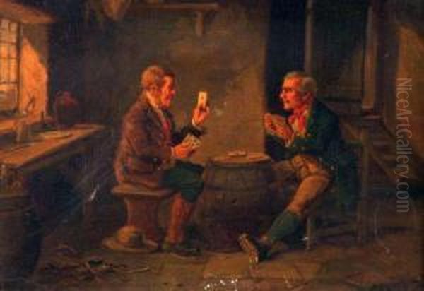 Game Of Cards Oil Painting by Alexander Austen