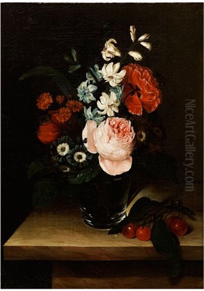 Blumenstilleben Oil Painting by Caroline Friederike Friedrich