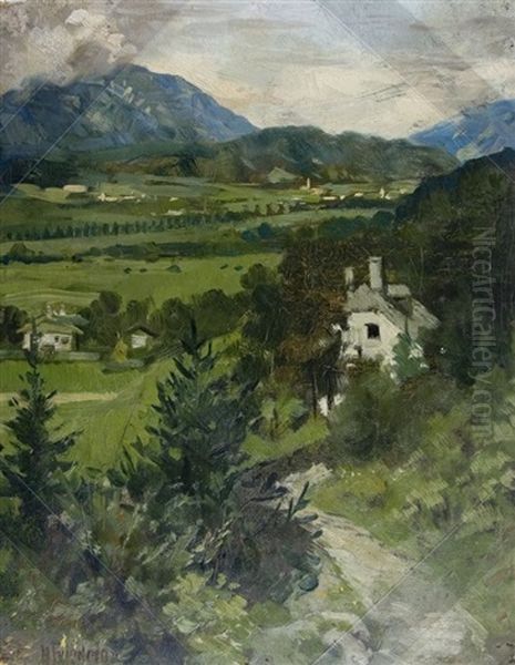 Alpenmotiv Oil Painting by Harald Friedrich