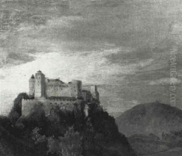 Blick Auf Hohensalzburg Oil Painting by Otto Friedrich