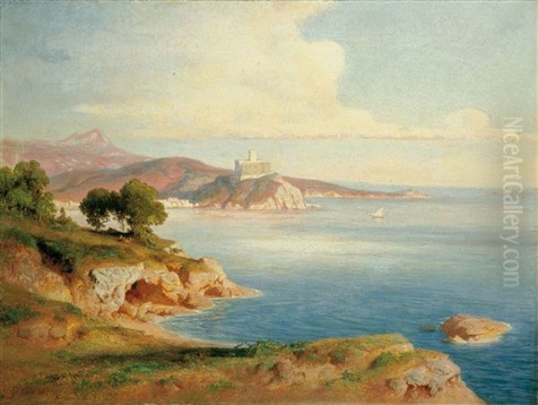 Blick Auf Den Golf Von La Spezia Oil Painting by Bernhard Fries