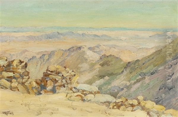 The Desert From The Laguna Mts Oil Painting by Charles Arthur Fries