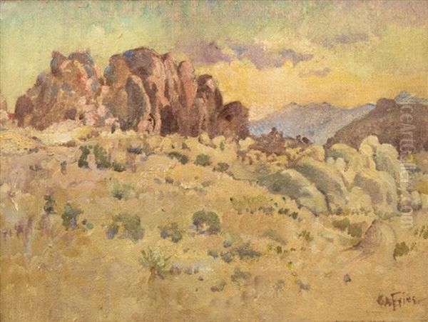 Cliffs Of The Ragged Rocks Oil Painting by Charles Arthur Fries