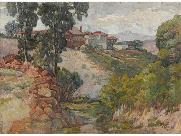 On Mission Hills Oil Painting by Charles Arthur Fries