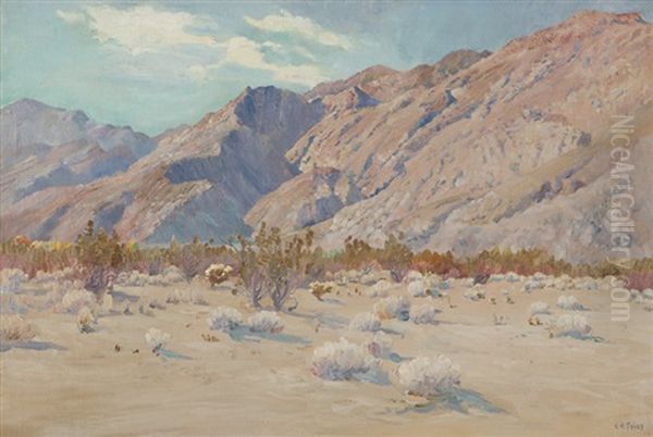 Tahquitz Mountains, Or A Rocky Hill Oil Painting by Charles Arthur Fries