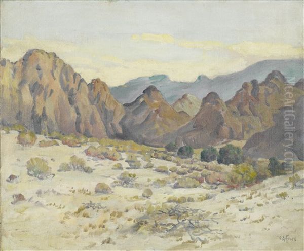 Desert Peaks Oil Painting by Charles Arthur Fries