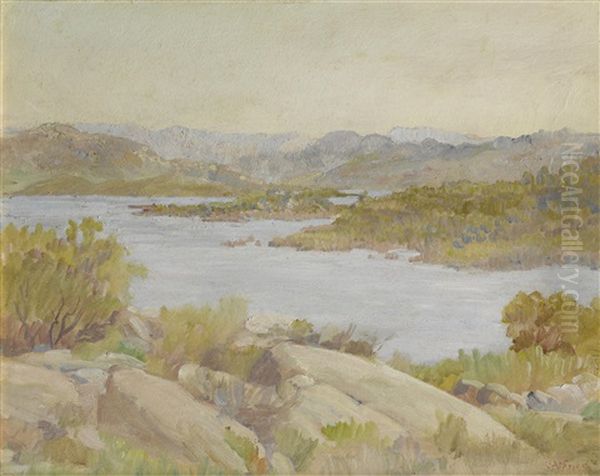 Morena Lake Oil Painting by Charles Arthur Fries