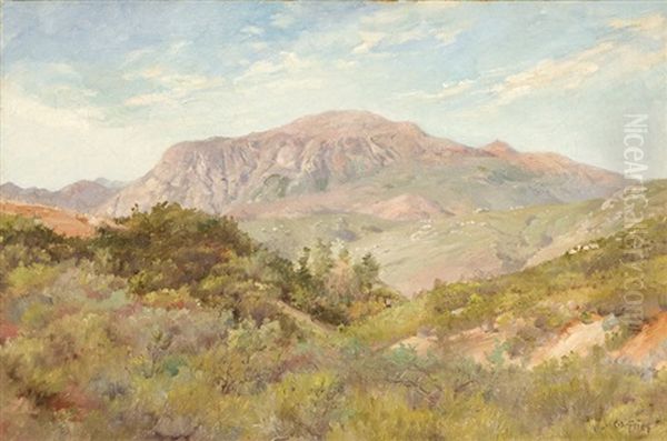 Cajon Mtn. From Alpine Oil Painting by Charles Arthur Fries