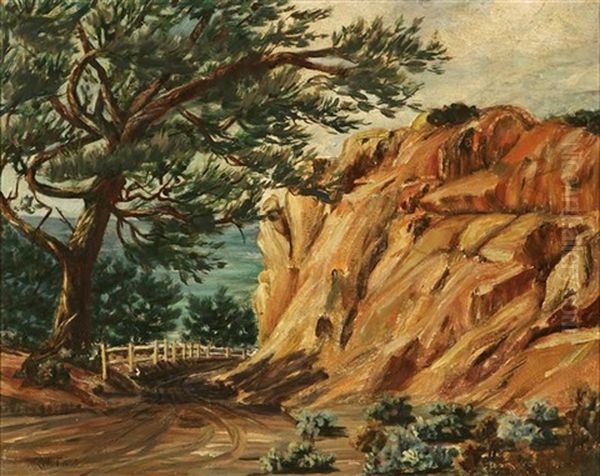 Coastal Landscape Oil Painting by Charles Arthur Fries