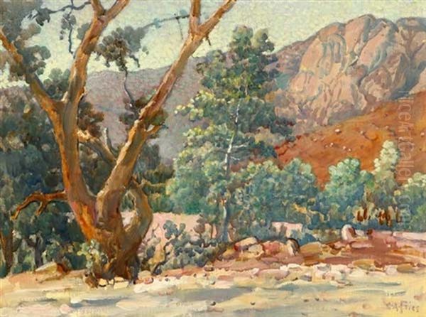 Old River Bed Oil Painting by Charles Arthur Fries