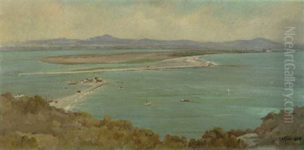 A View Of San Diego From Point Loma Oil Painting by Charles Arthur Fries