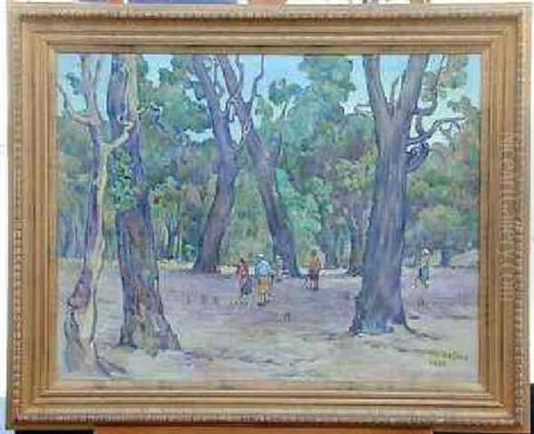 A Game Of Croquet by Charles Arthur Fries