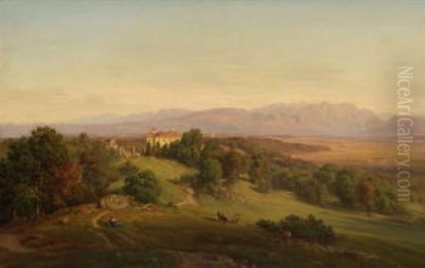 Gebirgslandschaft Oil Painting by Wilhelm Fries