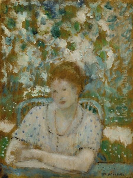 Portrait Of A Lady Oil Painting by Frederick Carl Frieseke