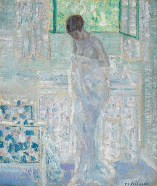 After The Bath Oil Painting by Frederick Carl Frieseke