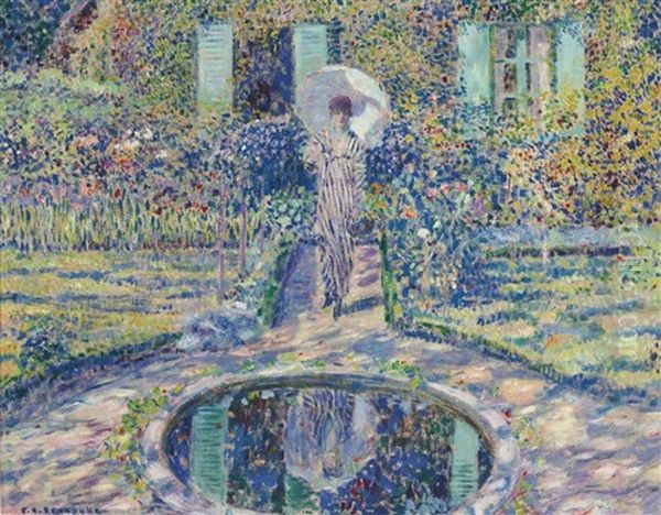 The Garden Oil Painting by Frederick Carl Frieseke