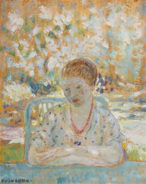 In The Garden Oil Painting by Frederick Carl Frieseke