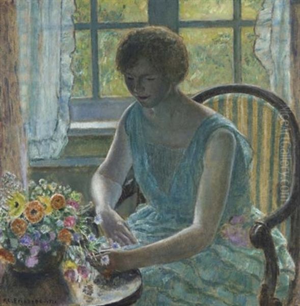 The Window Oil Painting by Frederick Carl Frieseke