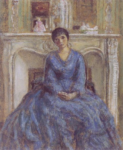 The Blue Coat Oil Painting by Frederick Carl Frieseke