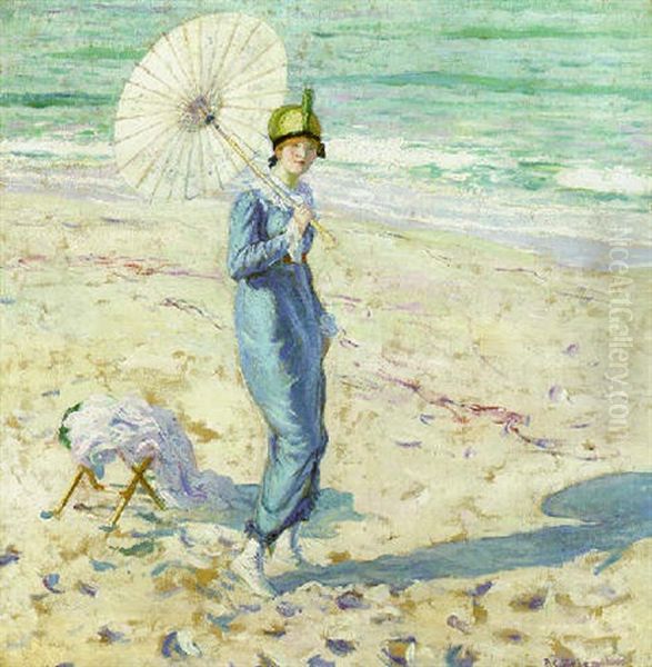 On The Beach Oil Painting by Frederick Carl Frieseke