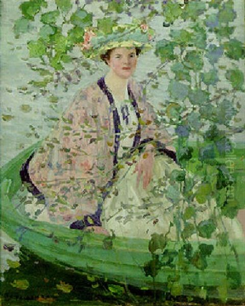 On The Epte Oil Painting by Frederick Carl Frieseke