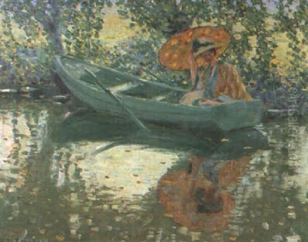 Sur La Riviere Oil Painting by Frederick Carl Frieseke