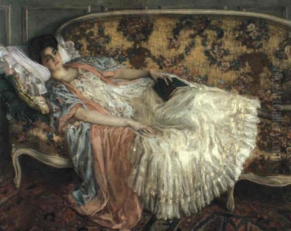 The Golden Couch Oil Painting by Frederick Carl Frieseke