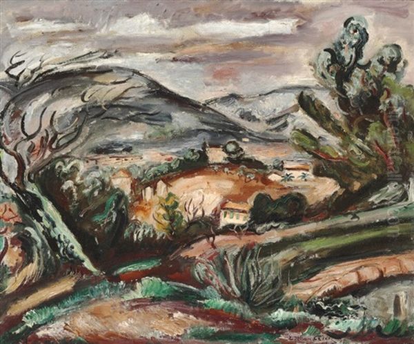 Landscape Near Toulon Oil Painting by Achille-Emile Othon Friesz