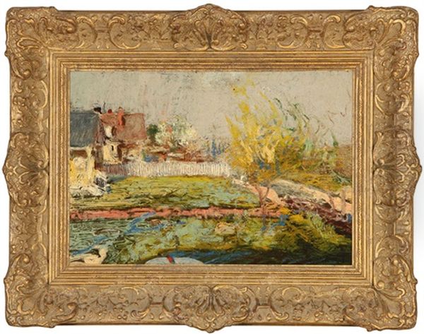 Untitled (impressionistic Landscape) Oil Painting by Frederick Trapp Friis