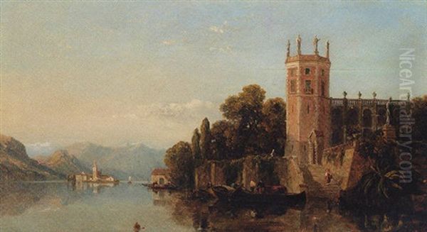 Isolla Bella, Lake Como, Italy Oil Painting by George Arthur Fripp