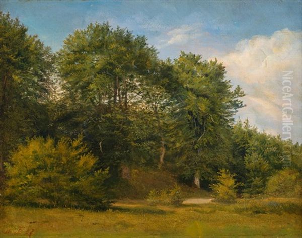 Bewaldete Landschaft Oil Painting by Johan Didrik (John) Frisch